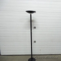Black 72" Halogen Floor Lamp with Brass Accents Black 72" Halogen Floor Lamp with Brass Accents